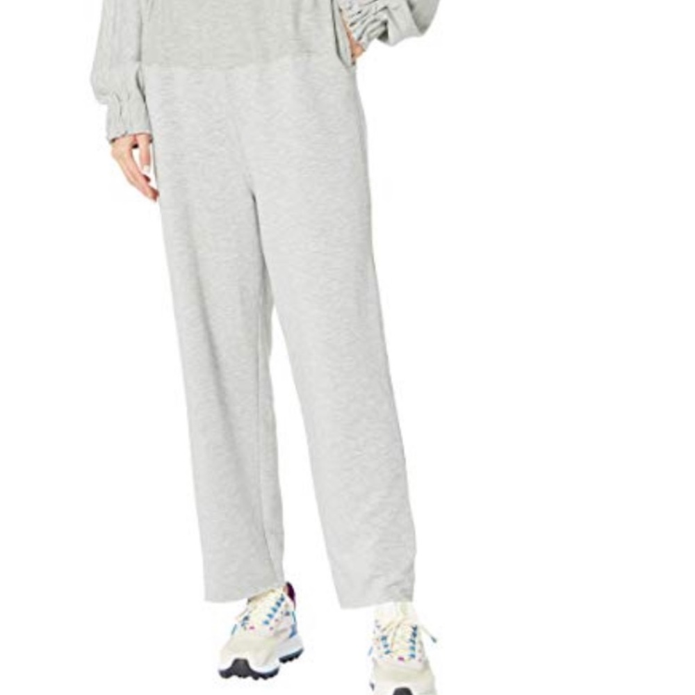 Free People Movement C0016 Jogger Pant Womens Size M Grey Surfside Straight Leg